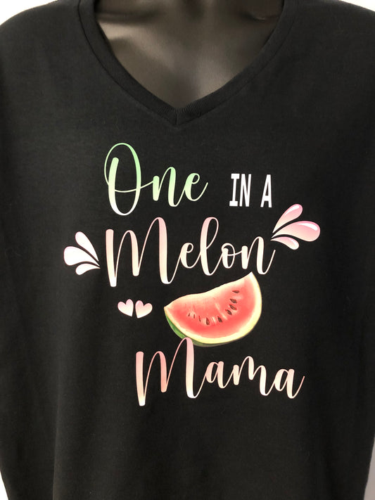 One In A Melon Mom V Neck T-Shirt